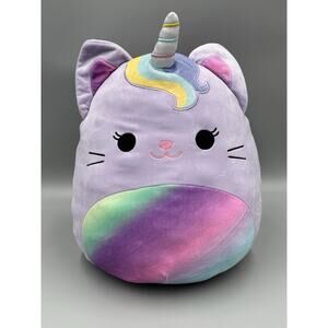 Squishmallow Clarice Rainbow Caticorn Cat Unicorn Plush 14” Stuffed Toy Kellytoy